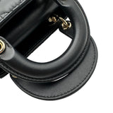 クリスチャン・ディオール Christian Dior レディディオール マイクロショルダーバッグ S08560NGE ブラック シルバー金具 ラムスキン レディース ショルダーバッグ