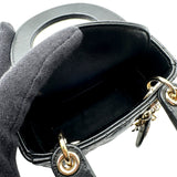 クリスチャン・ディオール Christian Dior レディディオール マイクロショルダーバッグ S08560NGE ブラック シルバー金具 ラムスキン レディース ショルダーバッグ