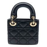 クリスチャン・ディオール Christian Dior レディディオール マイクロショルダーバッグ S08560NGE ブラック シルバー金具 ラムスキン レディース ショルダーバッグ