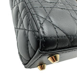 クリスチャン・ディオール Christian Dior レディディオール マイクロショルダーバッグ S08560NGE ブラック シルバー金具 ラムスキン レディース ショルダーバッグ