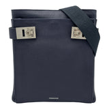 サルヴァトーレ・フェラガモ Salvatore Ferragamo ガンチーニ ショルダーバッグ 241624 MID NIGHT カーフスキン メンズ ショルダーバッグ