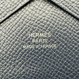 エルメス HERMES カルヴィ デュオ K刻 ブルーサフィール エプソン レディース カードケース