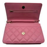 シャネル CHANEL マトラッセ チェーンウォレット AP0250 ピンク ゴールド金具 ラムスキン レディース ショルダーバッグ