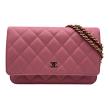 シャネル CHANEL マトラッセ チェーンウォレット AP0250 ピンク ゴールド金具 ラムスキン レディース ショルダーバッグ