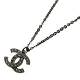 シャネル CHANEL ココマーク ネックレス シルバー メタル/ストラス アクセサリー