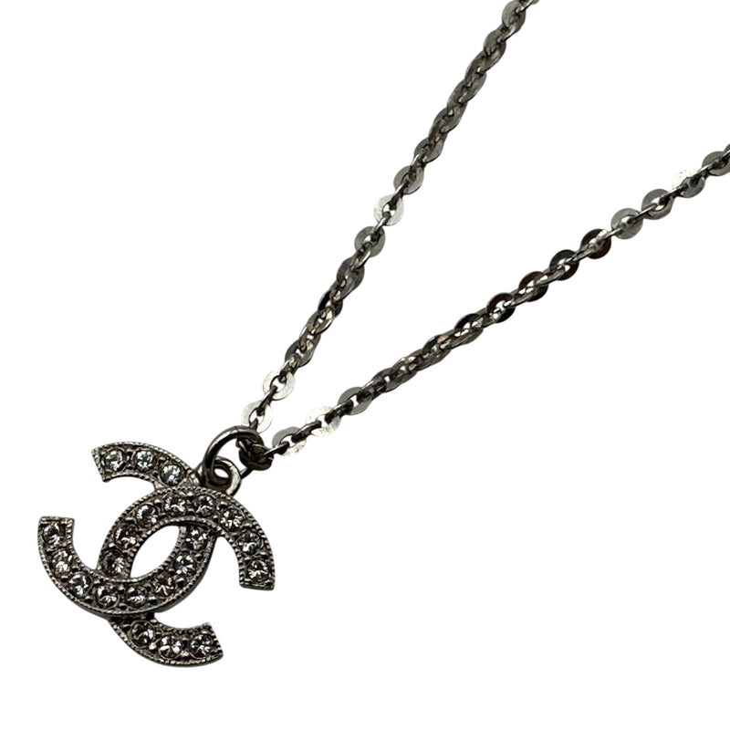 CHANEL シャネル ネックレス シルバー金具 シャネル CHANEL ココマーク ネックレス シルバー メタル/ストラス