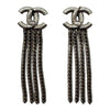 シャネル CHANEL ココマーク フリンジチェーンピアス シルバー メタル アクセサリー