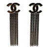 シャネル CHANEL ココマーク フリンジチェーンピアス シルバー メタル アクセサリー
