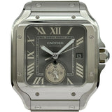カルティエ Cartier サントス ドゥ カルティエ デュアルタイム LM WSSA0076 グレー ステンレススチール 自動巻き メンズ 腕時計
