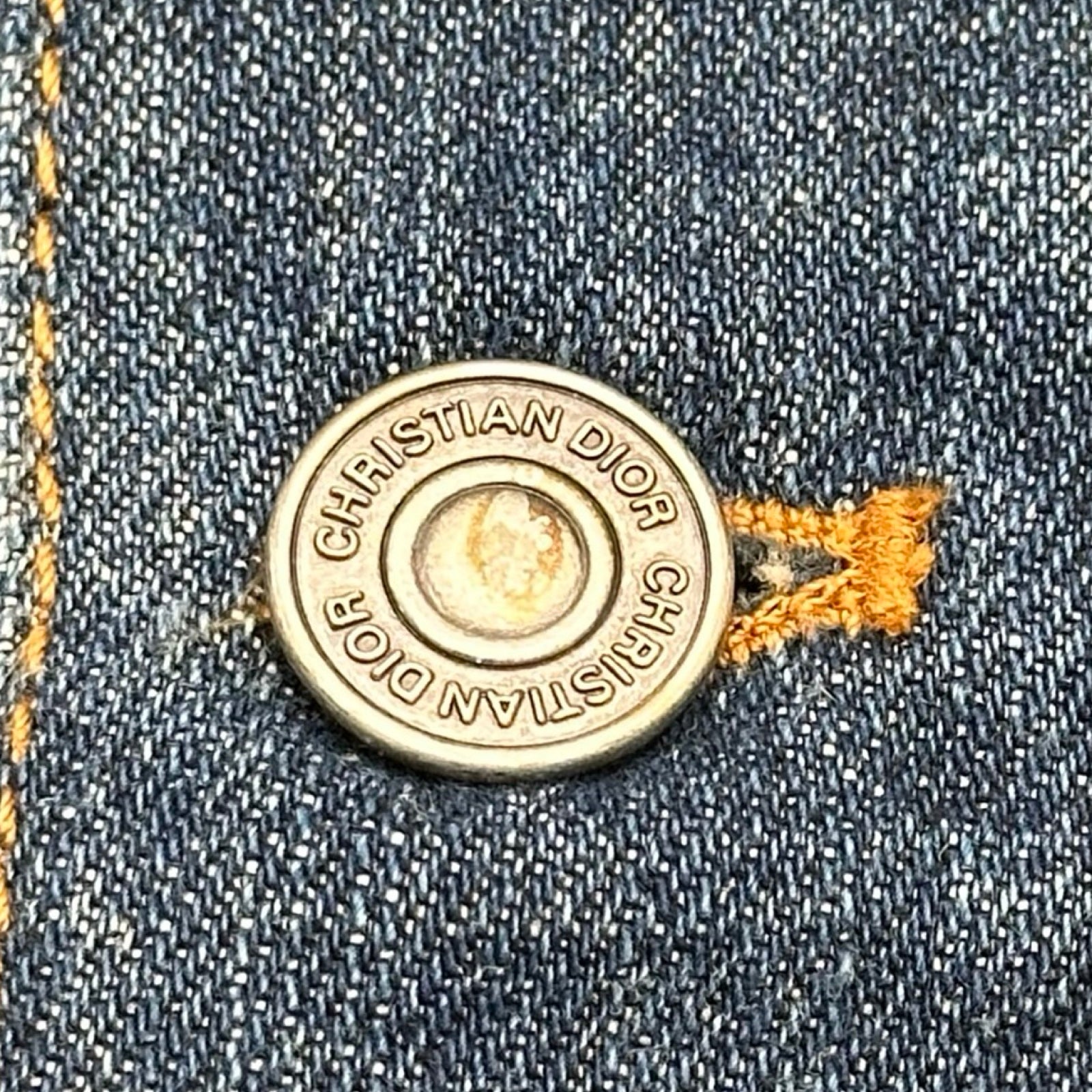 クリスチャン・ディオール Christian Dior Bee刺繍バイカラーデニム