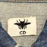 クリスチャン・ディオール Christian Dior Bee刺繍バイカラーデニムジャケット 112V19A3940 インディゴ デニム レディース デニムジャケット