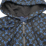ルイ・ヴィトン LOUIS VUITTON モノグラム総柄ジップアップ フーディー H0Y04W ブルー ポリエステル レディース パーカー
