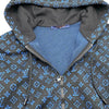 ルイ・ヴィトン LOUIS VUITTON モノグラム総柄ジップアップ フーディー H0Y04W ブルー ポリエステル レディース パーカー
