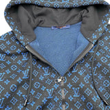 ルイ・ヴィトン LOUIS VUITTON モノグラム総柄ジップアップ フーディー H0Y04W ブルー ポリエステル レディース パーカー