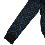 ルイ・ヴィトン LOUIS VUITTON モノグラム総柄ジップアップ フーディー H0Y04W ブルー ポリエステル レディース パーカー