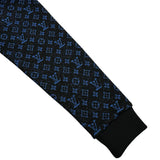 ルイ・ヴィトン LOUIS VUITTON モノグラム総柄ジップアップ フーディー H0Y04W ブルー ポリエステル レディース パーカー