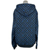 ルイ・ヴィトン LOUIS VUITTON モノグラム総柄ジップアップ フーディー H0Y04W ブルー ポリエステル レディース パーカー