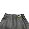 クリスチャン・ディオール Christian Dior CDバックルレザーミニスコート 045P45AL015 ブラック レザー レディース その他ボトムス