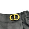 クリスチャン・ディオール Christian Dior CDバックルレザーミニスコート 045P45AL015 ブラック レザー レディース その他ボトムス