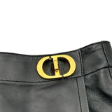 クリスチャン・ディオール Christian Dior CDバックルレザーミニスコート 045P45AL015 ブラック レザー レディース その他ボトムス