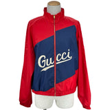 グッチ GUCCI ロゴ刺繍ナイロンジャケット 618900 レッド ナイロン メンズ ナイロンジャケット