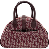 クリスチャン・ディオール Christian Dior ダブルサドルハンドバッグ レッド/ホワイト ゴールド金具 トロッター レディース ハンドバッグ