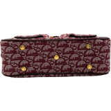 クリスチャン・ディオール Christian Dior ダブルサドルハンドバッグ レッド/ホワイト ゴールド金具 トロッター レディース ハンドバッグ