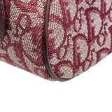 クリスチャン・ディオール Christian Dior ダブルサドルハンドバッグ レッド/ホワイト ゴールド金具 トロッター レディース ハンドバッグ