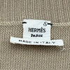 エルメス HERMES セリエボタンラメロングセーター ベージュ シルク レディース セーター