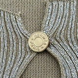 エルメス HERMES セリエボタンラメロングセーター ベージュ シルク レディース セーター