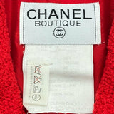 シャネル CHANEL ココマークボタンツイードジャケット P03422 レッド ウール レディース その他アウター