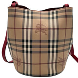 バーバリー BURBERRY ショルダーバッグ ベージュ/レッド PVC レディース ショルダーバッグ