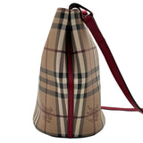 バーバリー BURBERRY ショルダーバッグ ベージュ/レッド PVC レディース ショルダーバッグ