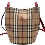 バーバリー BURBERRY ショルダーバッグ ベージュ/レッド PVC レディース ショルダーバッグ