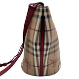 バーバリー BURBERRY ショルダーバッグ ベージュ/レッド PVC レディース ショルダーバッグ