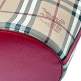 バーバリー BURBERRY ショルダーバッグ ベージュ/レッド PVC レディース ショルダーバッグ