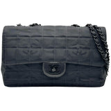 シャネル CHANEL ニュートラベルライン チェーンショルダー A15285 7番台 ブラック ブラック金具 ナイロンジャガード レディース ショルダーバッグ