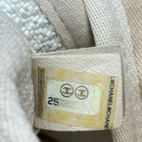 シャネル CHANEL ラージショッピングバッグ A57161 25番台 ホワイト シルバー金具 キャンバス レディース トートバッグ