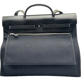 エルメス HERMES エールバッグジップMM A刻印 ブラック シルバー金具 トワル/ハンター レディース ショルダーバッグ