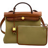 エルメス HERMES エールバッグジップPM B刻印 カーキ ゴールド金具 トワル/ハンター レディース ショルダーバッグ