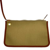 エルメス HERMES エールバッグジップPM B刻印 カーキ ゴールド金具 トワル/ハンター レディース ショルダーバッグ