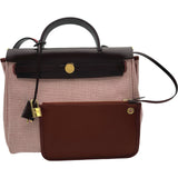 エルメス HERMES エールバッグジップPM フランボワーズ/ルージュアッシュ ゴールド金具 トワル/ハンター レディース ショルダーバッグ