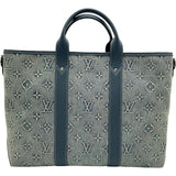 ルイ・ヴィトン LOUIS VUITTON ウィークエンド・トートNM M22537 ブルー ウォッシュデニム ユニセックス トートバッグ