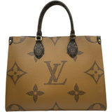 ルイ・ヴィトン LOUIS VUITTON オンザゴーMM M45321 ブラウン ジャイアント・モノグラム・リバース レディース ショルダーバッグ