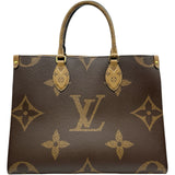 ルイ・ヴィトン LOUIS VUITTON オンザゴーMM M45321 ブラウン ジャイアント・モノグラム・リバース レディース ショルダーバッグ