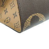 ルイ・ヴィトン LOUIS VUITTON オンザゴーMM M45321 ブラウン ジャイアント・モノグラム・リバース レディース トートバッグ