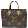 ルイ・ヴィトン LOUIS VUITTON オンザゴーMM M45321 ブラウン ジャイアント・モノグラム・リバース レディース トートバッグ