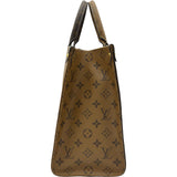 ルイ・ヴィトン LOUIS VUITTON オンザゴーMM M45321 ブラウン ジャイアント・モノグラム・リバース レディース トートバッグ