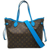 ルイ・ヴィトン LOUIS VUITTON ネヴァーフル・インサイドアウト MM M13753 ブラウン/ガストンブルー モノグラム・キャンバス レディース ショルダーバッグ