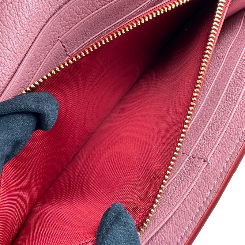 ミュウミュウ miu miu チェーンウォレット 5DH060 ピンク レザー